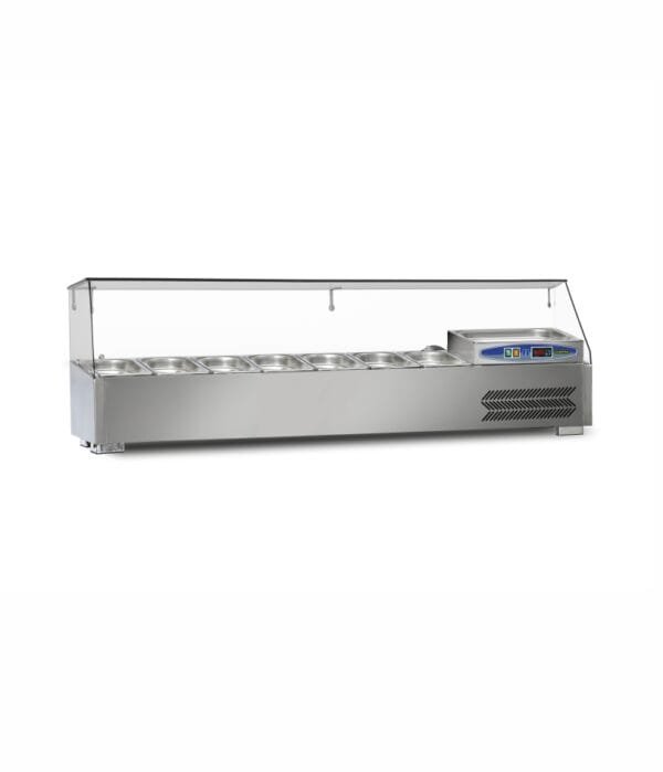 Counter Top Salad bar 150cm Gn 1/4 7 Bowls