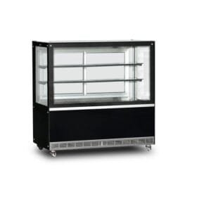Heated Flat Glass Display Cabinet With 100 CM