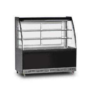 Heated Curved Glass Display Cabinet 100 CM