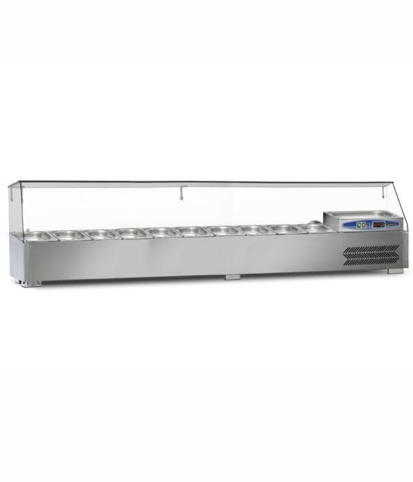 Counter Top Salad bar 200cm Gn 1/4 10 Bowls