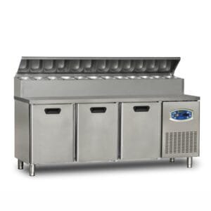 Triple Door Under Counter Short Pizza Preparation Refrigerator