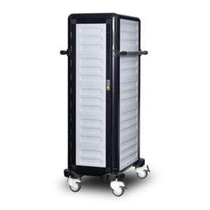 Single Grey Thermo Tray Trolley 125CM (2 Sides + Back Closed + Door)