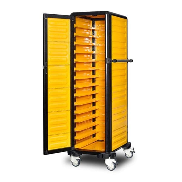 Single Service Tray Trolley 150CM (2 Sides+Back Closed+Door)