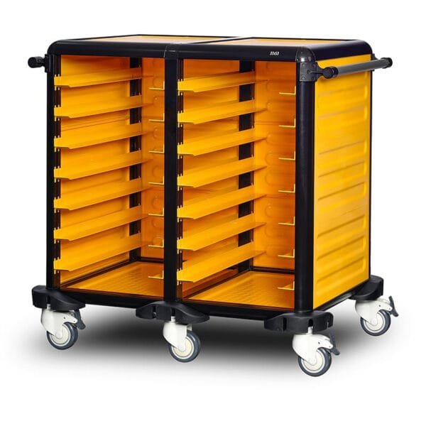 Double Gastronome Pan Trolley 75CM (2 Sides+Back Closed)