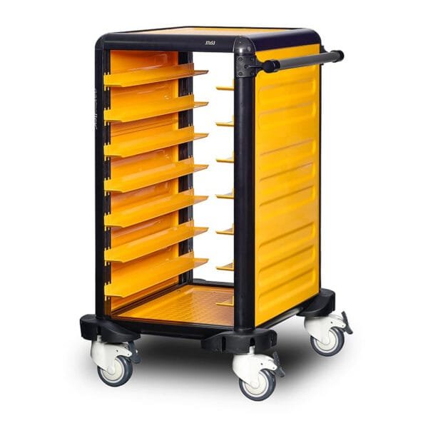 Single Gastronome Pan Trolley 75CM (2 Sides Closed)