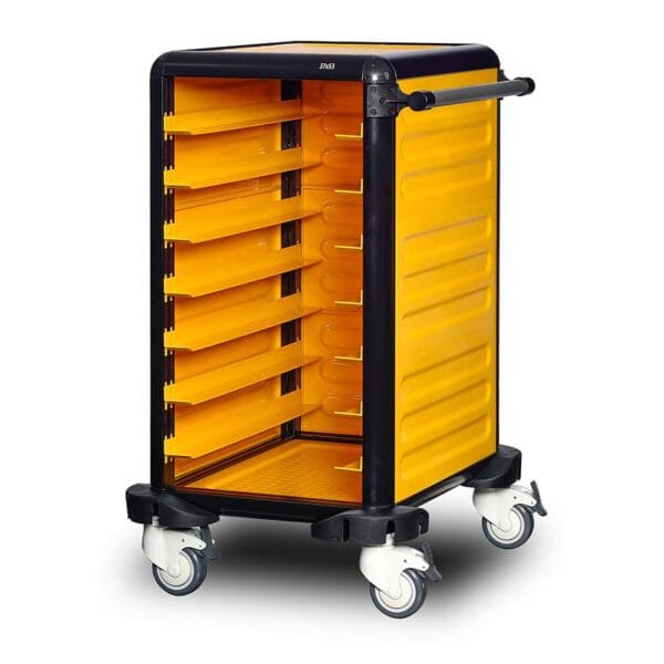 Single Service Tray Trolley 75CM (2 Sides + Back Closed)