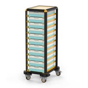 Single Grey Thermo Tray Trolley 9 (Open)
