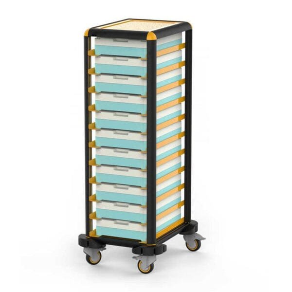 Single Grey Thermo Tray Trolley 9 (Open)